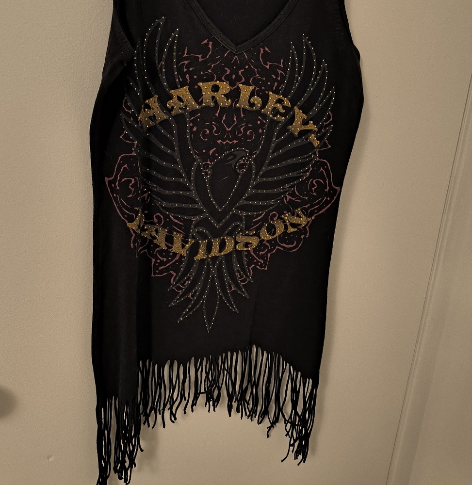 Harley Davidson embellished tank